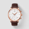 TISSOT T-CLASSIC TRADITION CHRONO QUARTZ ΑΝΔΡΙΚΟ 42mm 3bar ROSE GOLD ΛΟΥΡΙ ΔΕΡΜΑ